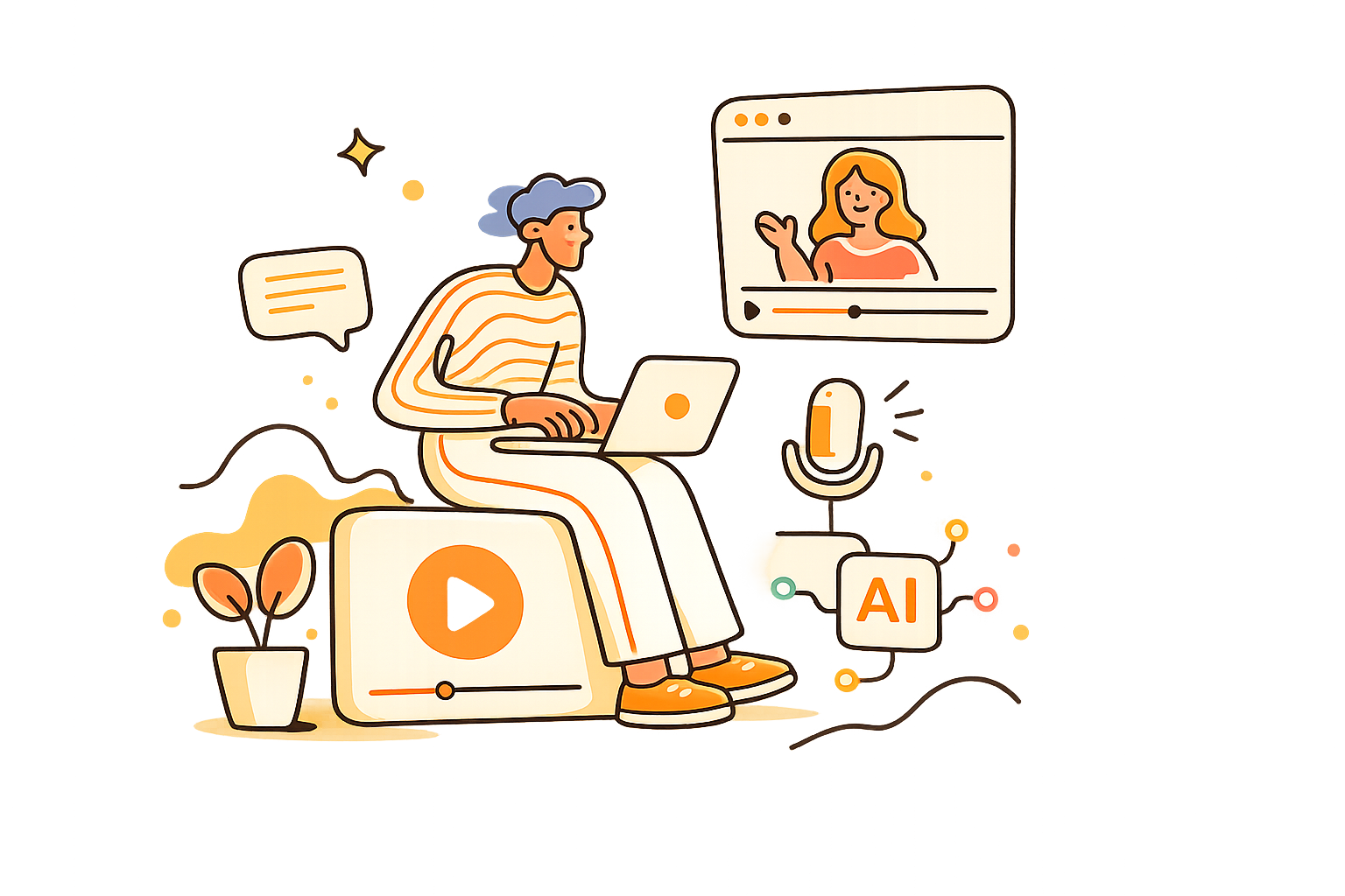 Capid Houser, an AI concierge chatting with a website visitor and booking them in
